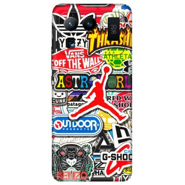 Xiaomi Redmi Phone Skins (All Models) - Multi Brands Sticker Graffiti - 3D Embossed Finish (L-37) Mi 11 Ultra