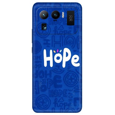 Xiaomi Redmi Phone Skins (All Models) - Hope Doodles Blue - 3D Embossed Finish (L-43) Mi 11 Ultra