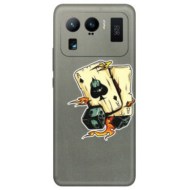 Xiaomi Redmi Phone Skins (All Models) - Grey Cards Of Ace - 3D Embossed Finish (L-77) Mi 11 Ultra