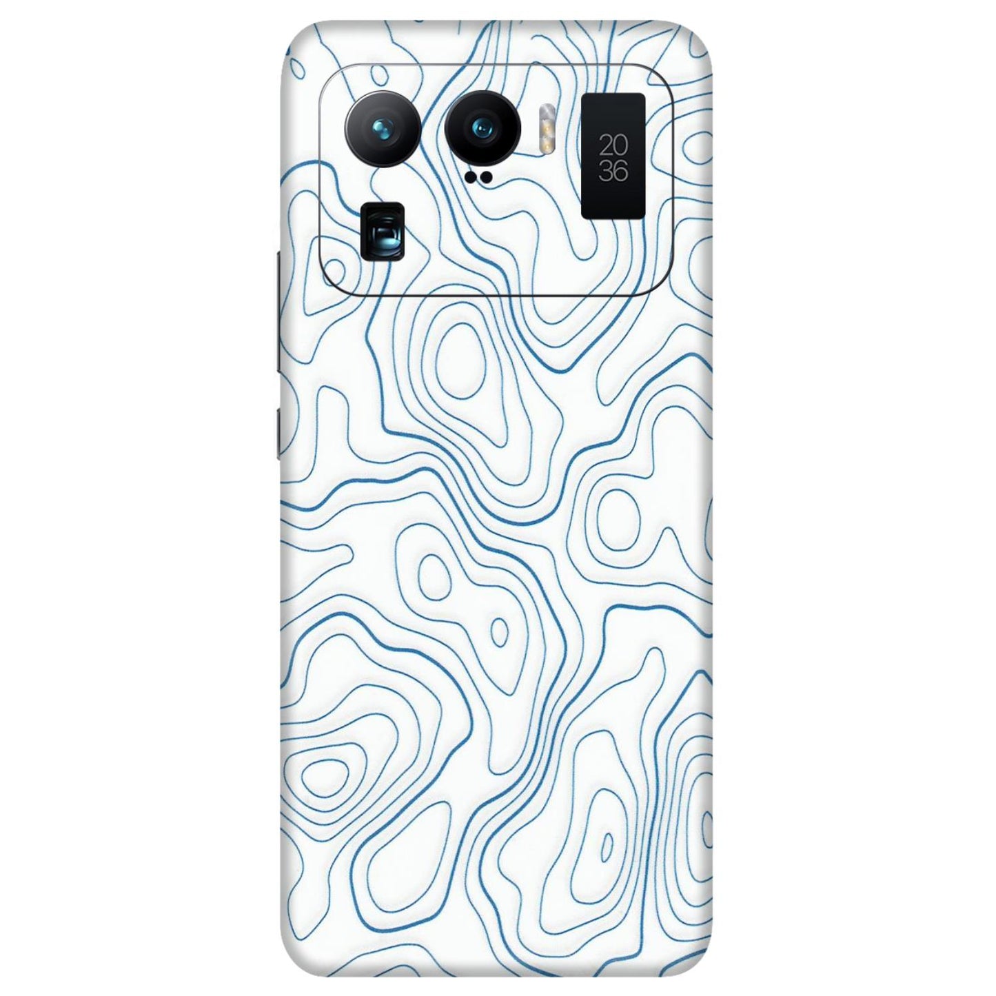 Xiaomi Redmi Phone Skins (All Models) - Blue And White Swirls - Matte Finish (M-139) Mi 11 Ultra