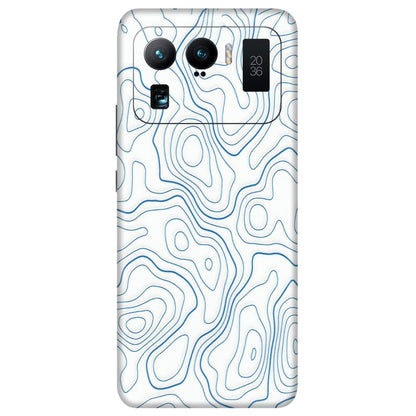Xiaomi Redmi Phone Skins (All Models) - Blue And White Swirls - Matte Finish (M-139) Mi 11 Ultra