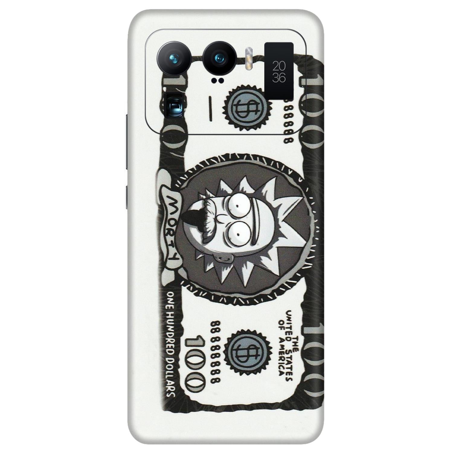 Xiaomi Redmi Phone Skins (All Models) - Rick And Morty Hundred Dollar Anime - Matte Finish (M-161) Mi 11 Ultra