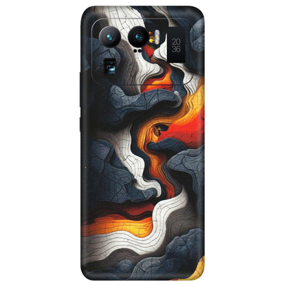 Xiaomi Redmi Phone Skins (All Models) - Abstract Volcanic Layers - Matte Finish (M-52) Mi 11 Ultra