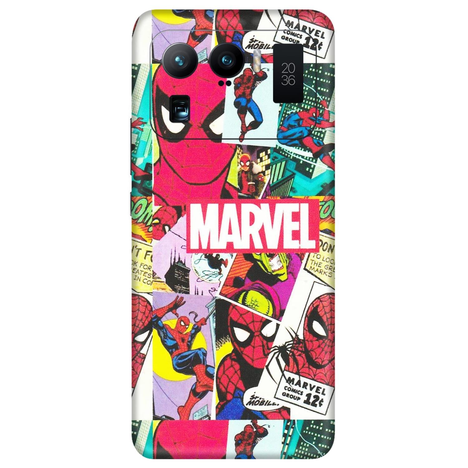 Xiaomi Redmi Phone Skins (All Models) - Marvel Comic Spiderman Grafitti - Matte Finish (M-72) Mi 11 Ultra