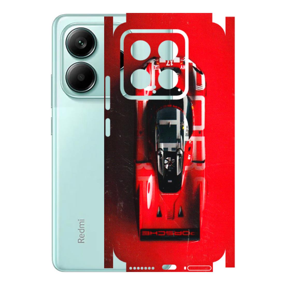 Xiaomi Redmi Phone Skins (All Models) - Red Porsche Car Logo - 3D Embossed Finish (L-315) Mi 14