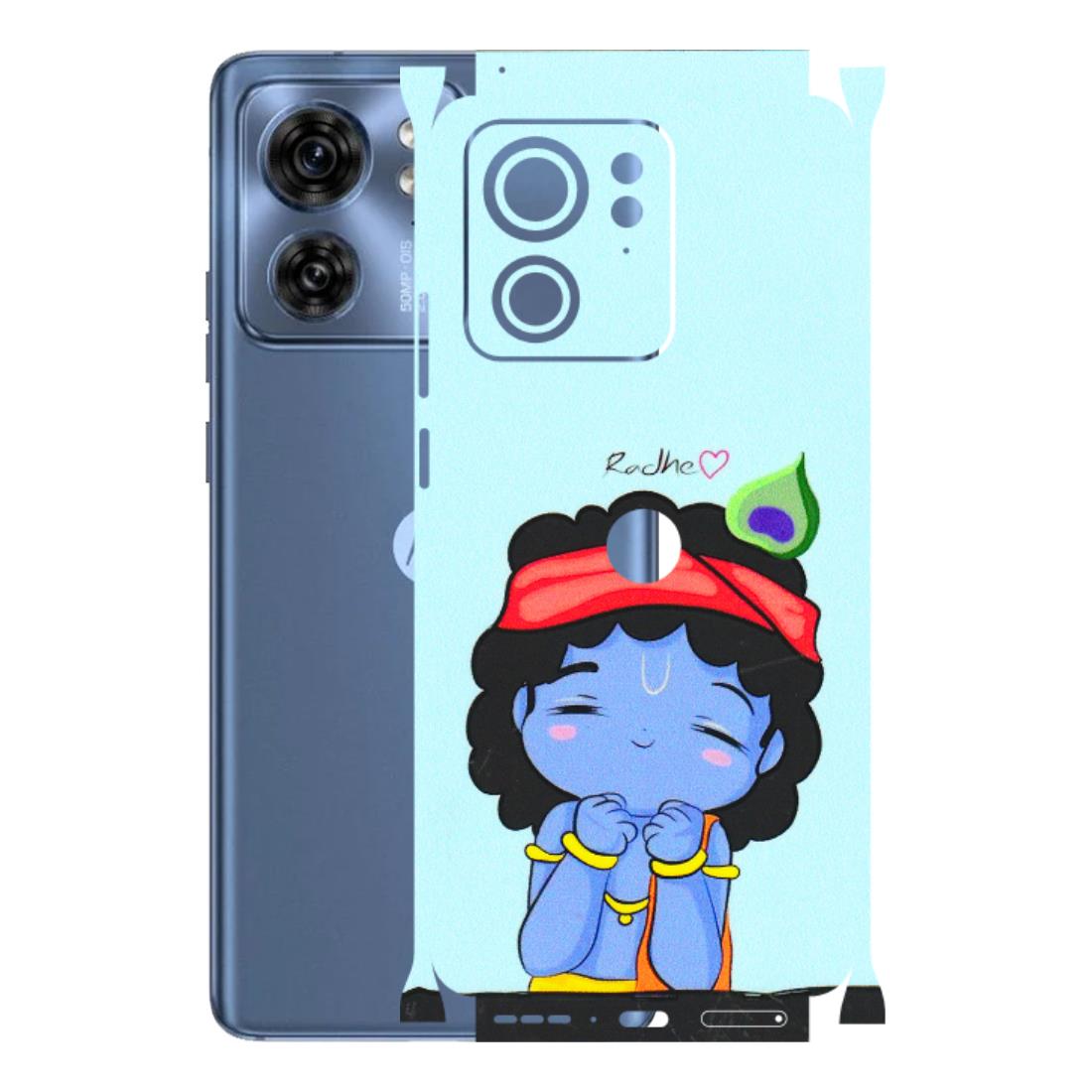 Motorola Phone Skins (All Models) - Radhe Radhe Cute Toon - 3D Embossed Finish (L-05) Moto Edge 40 (5G)