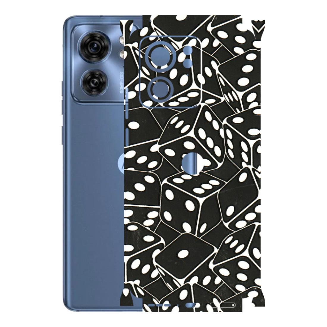 Motorola Phone Skins (All Models) - Big Black Dices - 3D Embossed Finish (L-106) Moto Edge 40 (5G)