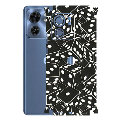 Motorola Phone Skins (All Models) - Big Black Dices - 3D Embossed Finish (L-106) Moto Edge 40 (5G)