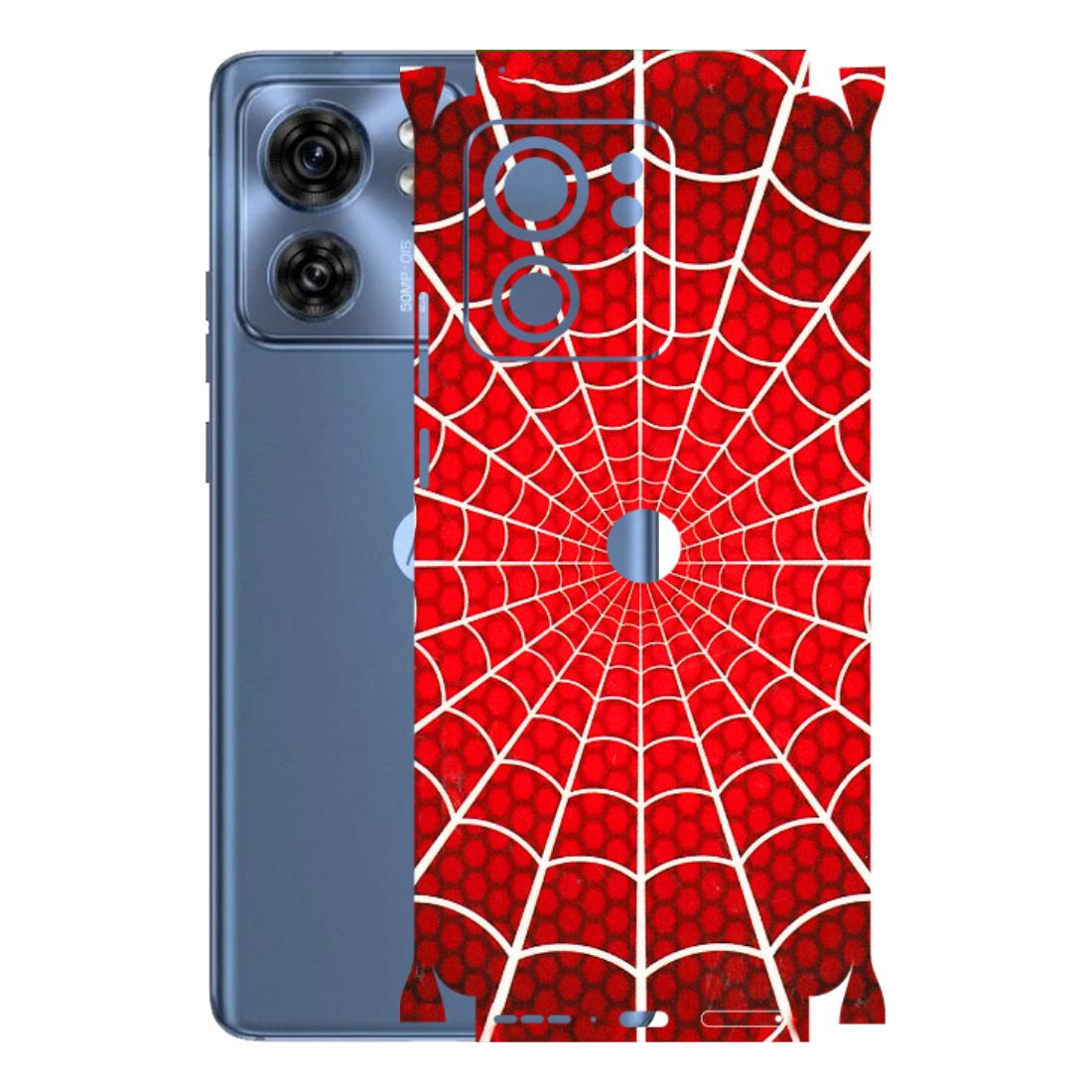 Motorola Phone Skins (All Models) - Classic Spidey Web - 3D Embossed Finish (L-115) Moto Edge 40 (5G)