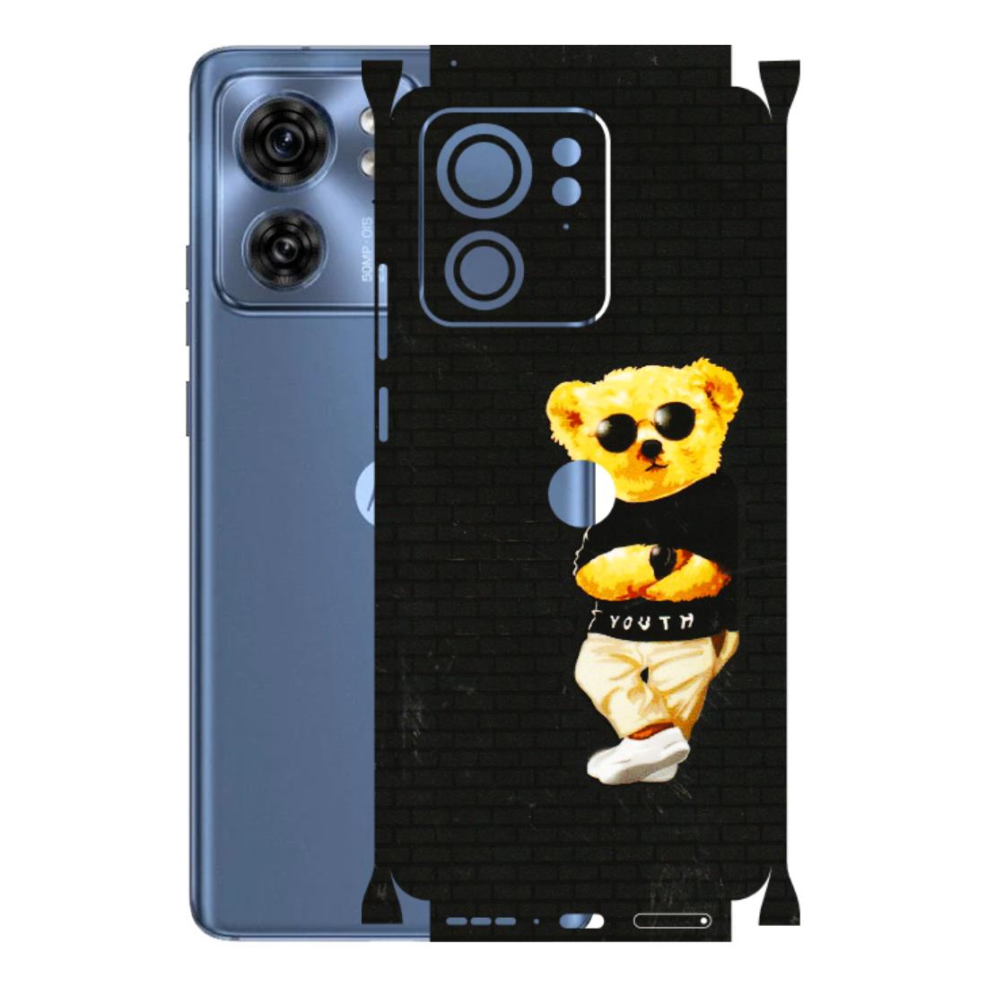 Motorola Phone Skins (All Models) - Classy Teddy Bear - 3D Embossed Finish (L-116) Moto Edge 40 (5G)
