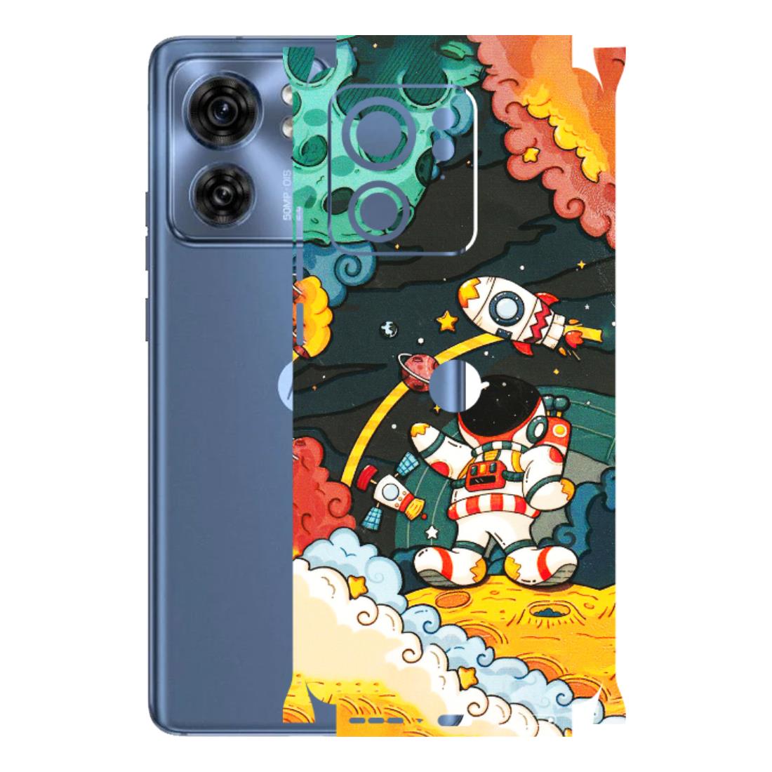 Motorola Phone Skins (All Models) - Astronauts & Spaceship - 3D Embossed Finish (L-145) Moto Edge 40 (5G)
