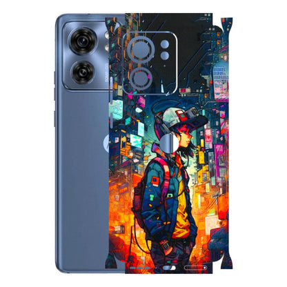Motorola Phone Skins (All Models) - Street Anime Guy - 3D Embossed Finish (L-158) Moto Edge 40 (5G)