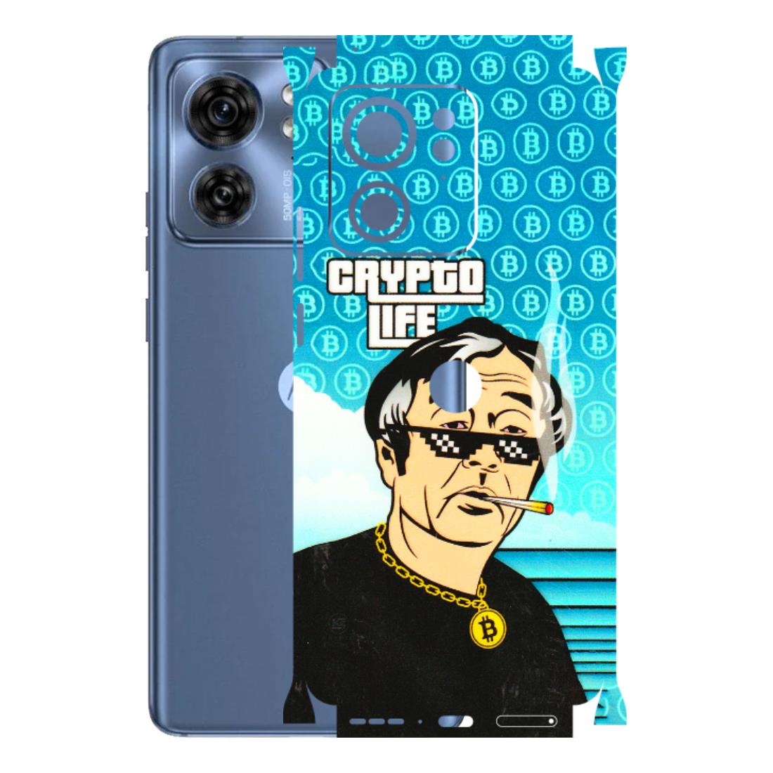 Motorola Phone Skins (All Models) - Crypto Thug Life - 3D Embossed Finish (L-179) Moto Edge 40 (5G)