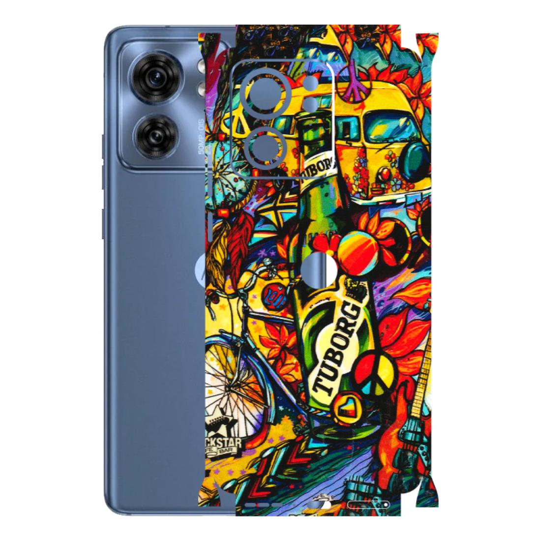 Motorola Phone Skins (All Models) - Cool Beer Bottle - 3D Embossed Finish (L-193) Moto Edge 40 (5G)