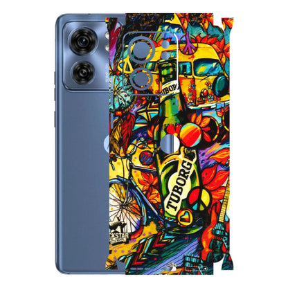 Motorola Phone Skins (All Models) - Cool Beer Bottle - 3D Embossed Finish (L-193) Moto Edge 40 (5G)