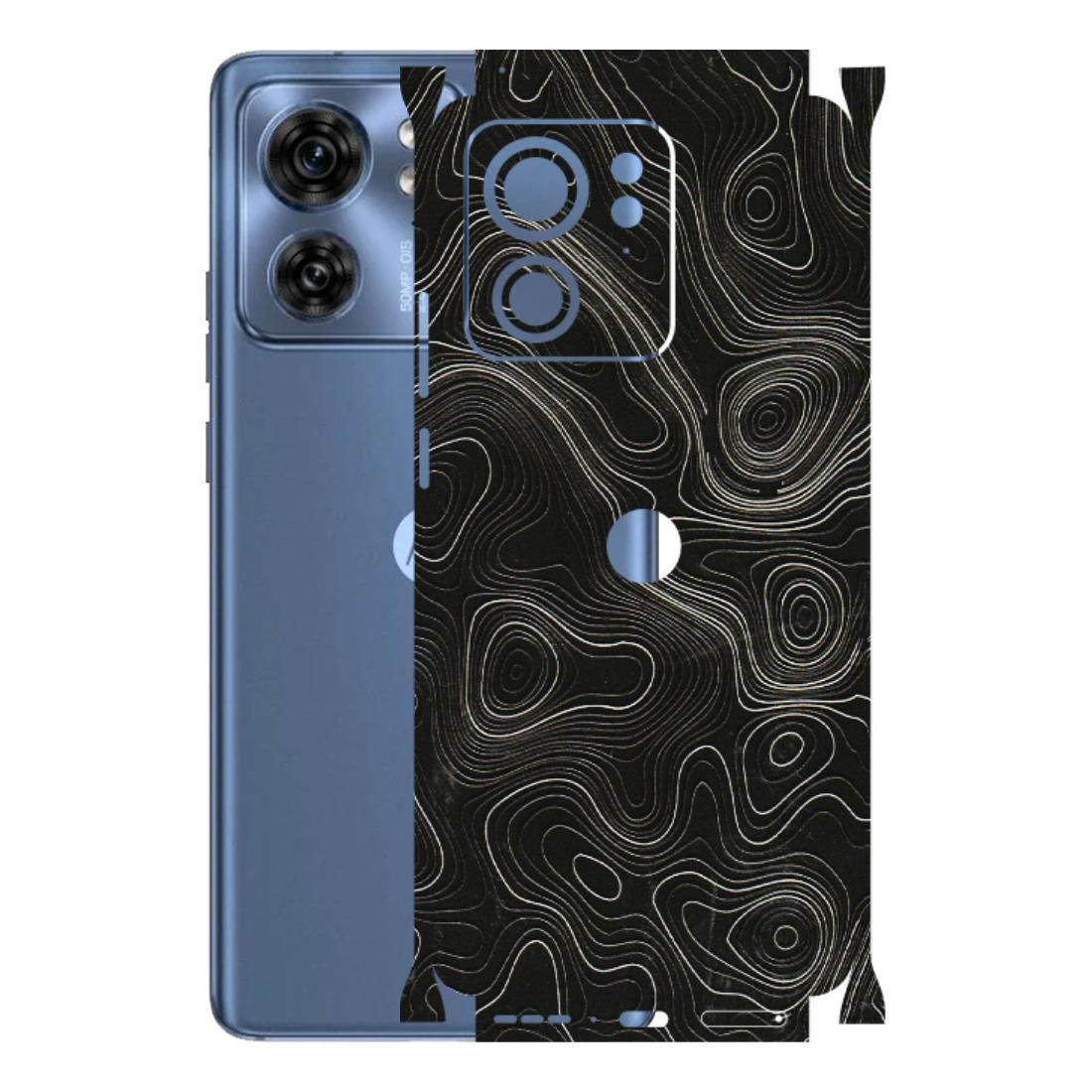 Motorola Phone Skins (All Models) - Black Swirl - 3D Embossed Finish (L-196) Moto Edge 40 (5G)