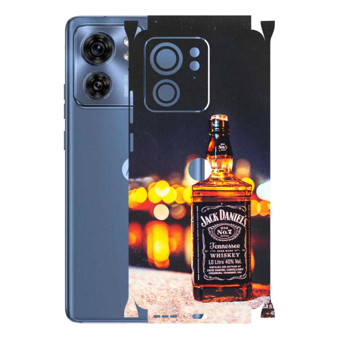 Motorola Phone Skins (All Models) - JD Whiskey Bottle - 3D Embossed Finish (L-20) Moto Edge 40 (5G)