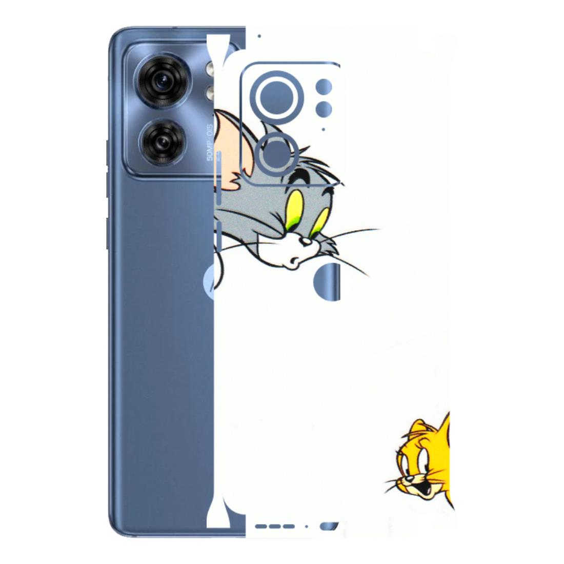 Motorola Phone Skins (All Models) - Cute Tom And Jerry - 3D Embossed Finish (L-220) Moto Edge 40 (5G)
