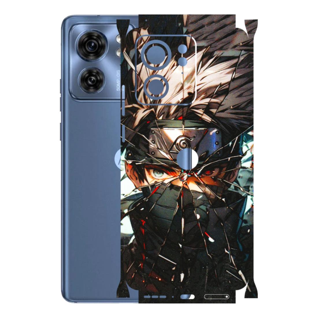 Motorola Phone Skins (All Models) - Kakashi Shattered Glass Effect - 3D Embossed Finish (L-237) Moto Edge 40 (5G)