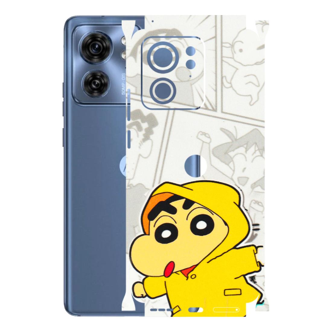Motorola Phone Skins (All Models) - Yellow Shinchan Comic - 3D Embossed Finish (L-246) Moto Edge 40 (5G)