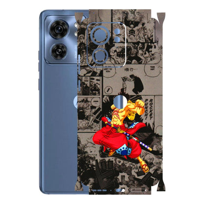 Motorola Phone Skins (All Models) - One Piece Rocket Punch Manga - 3D Embossed Finish (L-25) Moto Edge 40 (5G)