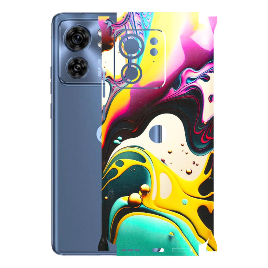 Motorola Phone Skins (All Models) - Multicolor Abstract pattern - 3D Embossed Finish (L-254) Moto Edge 40 (5G)