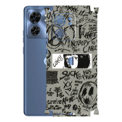 Motorola Phone Skins (All Models) - Never Have Love Anime - 3D Embossed Finish (L-260) Moto Edge 40 (5G)