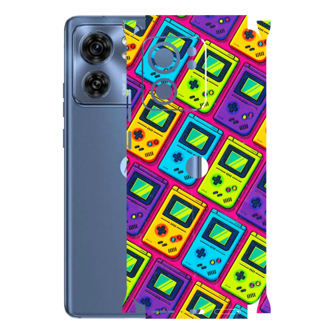 Motorola Phone Skins (All Models) - Gameboy Colourful - 3D Embossed Finish (L-266) Moto Edge 40 (5G)