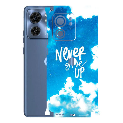Motorola Phone Skins (All Models) - Never Give Up - 3D Embossed Finish (L-279) Moto Edge 40 (5G)