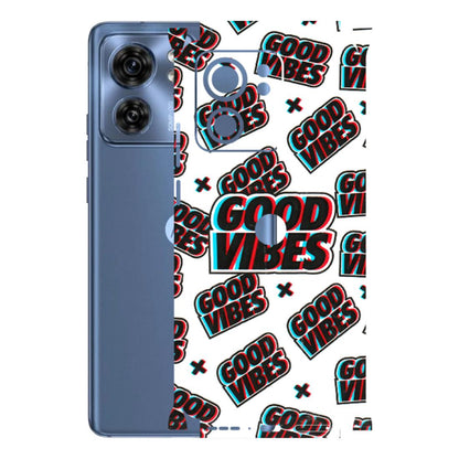 Motorola Phone Skins (All Models) - Good Vibes - 3D Embossed Finish (L-282) Moto Edge 40 (5G)