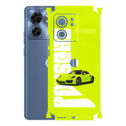 Motorola Phone Skins (All Models) - Lime Green Porche - 3D Embossed Finish (L-30) Moto Edge 40 (5G)
