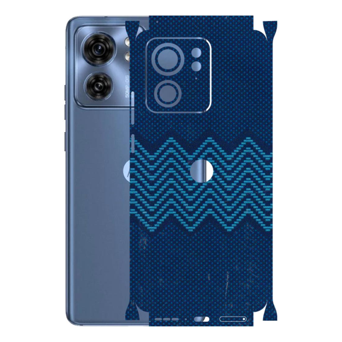 Motorola Phone Skins (All Models) - Blue Sober Waves - 3D Embossed Finish (L-306) Moto Edge 40 (5G)