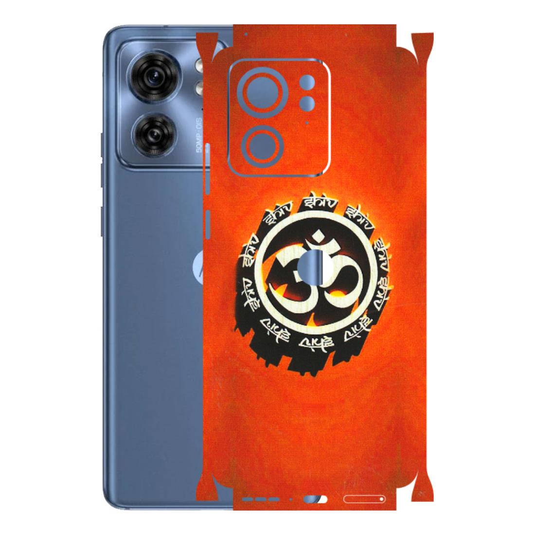 Motorola Phone Skins (All Models) - Aum Shiv Orange - 3D Embossed Finish (L-32) Moto Edge 40 (5G)