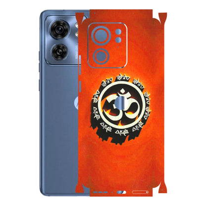 Motorola Phone Skins (All Models) - Aum Shiv Orange - 3D Embossed Finish (L-32) Moto Edge 40 (5G)