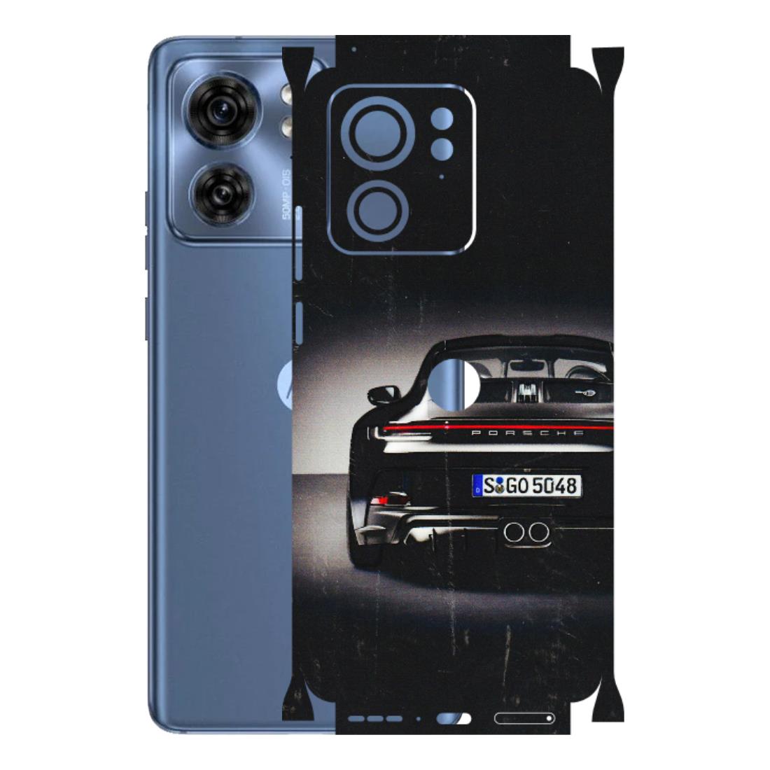 Motorola Phone Skins (All Models) - New Black Porsche GT3 - 3D Embossed Finish (L-327) Moto Edge 40 (5G)