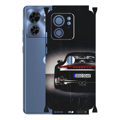 Motorola Phone Skins (All Models) - New Black Porsche GT3 - 3D Embossed Finish (L-327) Moto Edge 40 (5G)