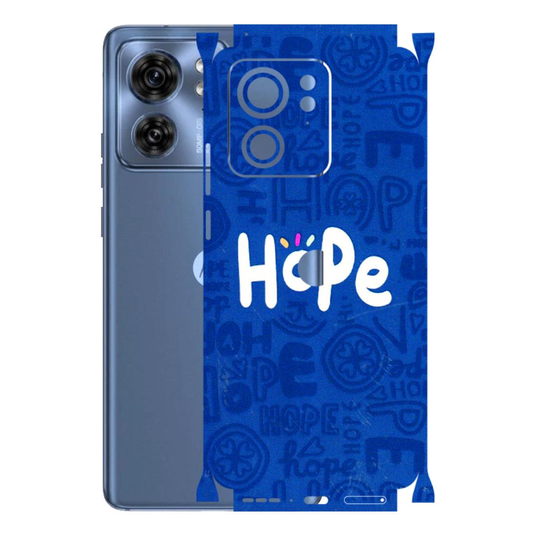 Motorola Phone Skins (All Models) - Hope Doodles Blue - 3D Embossed Finish (L-43) Moto Edge 40 (5G)