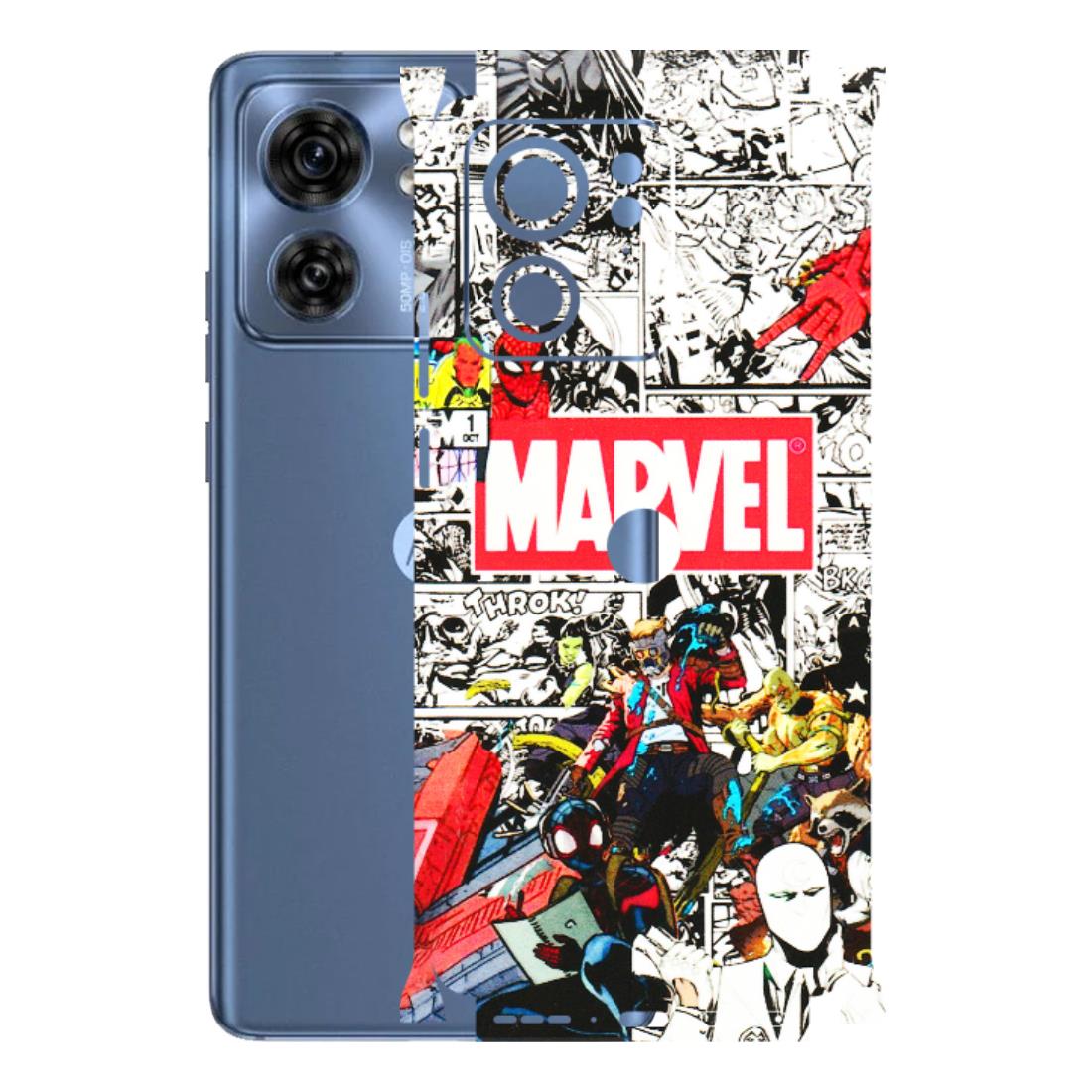 Motorola Phone Skins (All Models) - Marvel Colorful Comic - 3D Embossed Finish (L-64) Moto Edge 40 (5G)