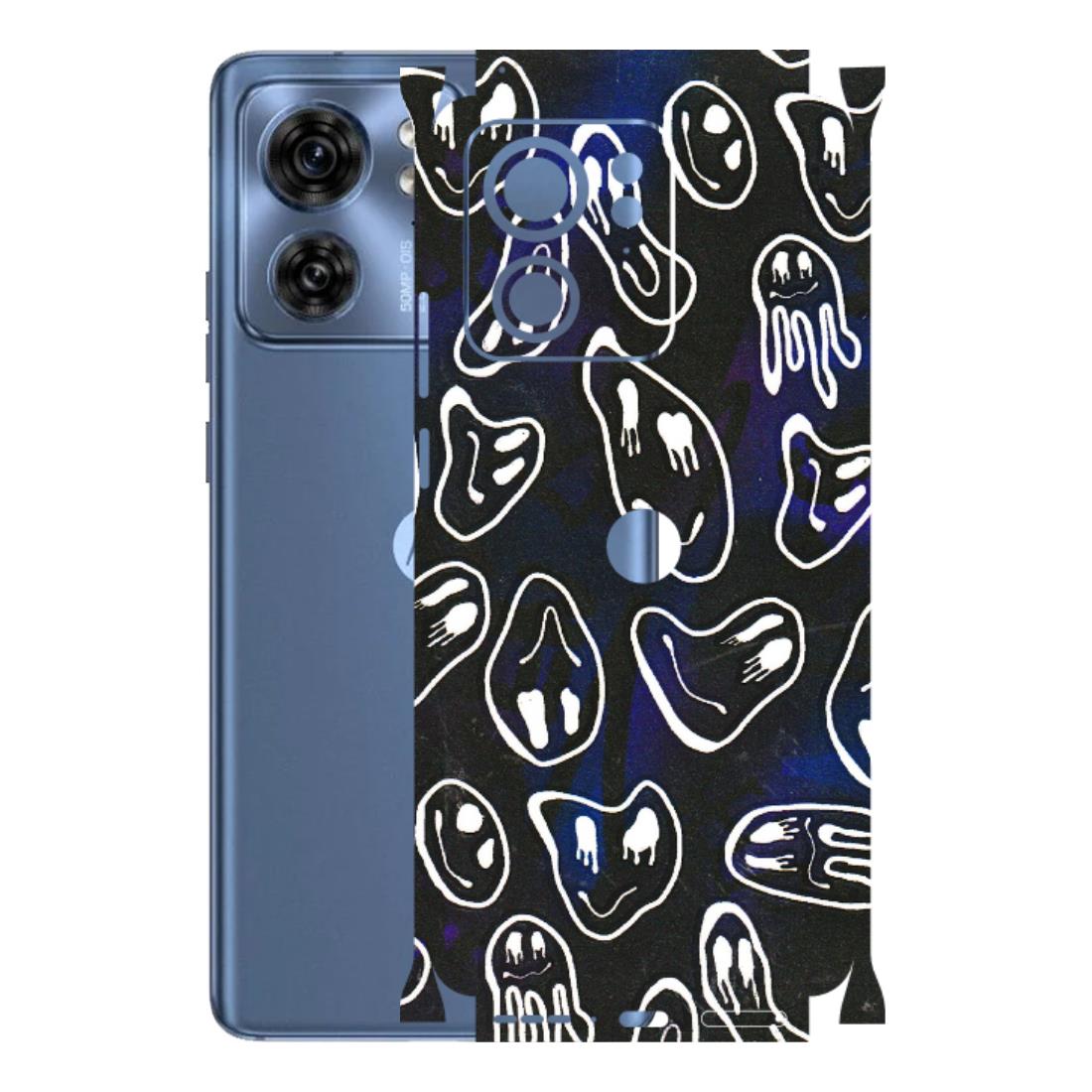 Motorola Phone Skins (All Models) - Distorted Smileys - 3D Embossed Finish (L-92) Moto Edge 40 (5G)