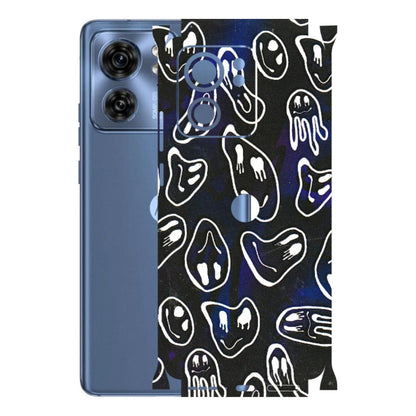 Motorola Phone Skins (All Models) - Distorted Smileys - 3D Embossed Finish (L-92) Moto Edge 40 (5G)
