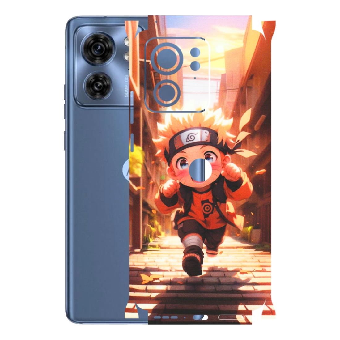 Motorola Phone Skins (All Models) - Naruto Cute Toon Running - Matte Finish (M-04) Moto Edge 40 (5G)