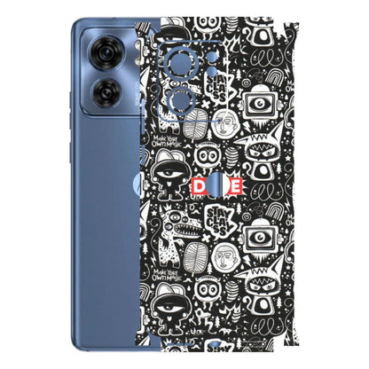 Motorola Phone Skins (All Models) - Dope Stay Classy Black Doodles - Matte Finish (M-126) Moto Edge 40 (5G)