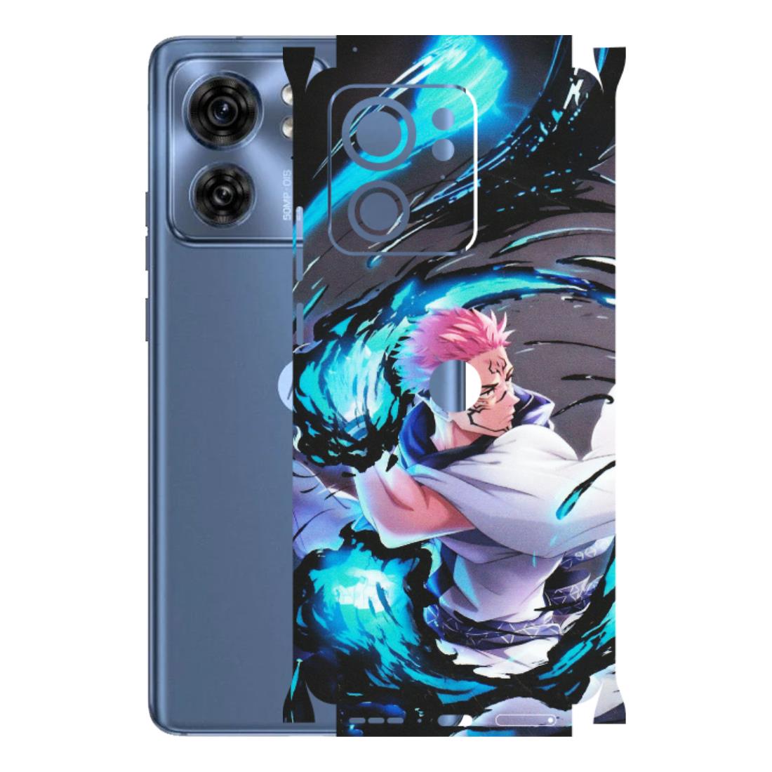 Motorola Phone Skins (All Models) - New Jujutsu Kaisen Grey Blue Anime - Matte Finish (M-127) Moto Edge 40 (5G)