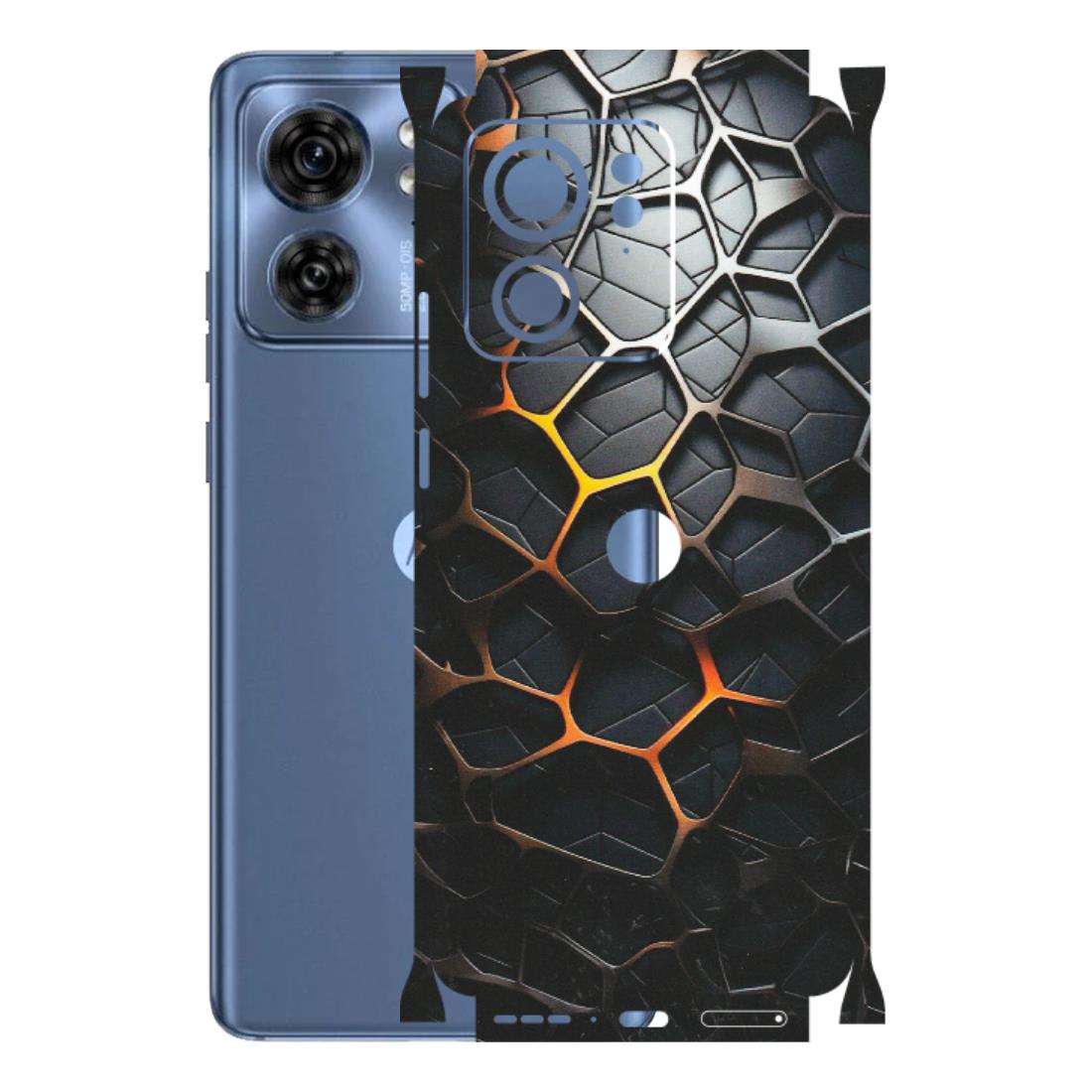 Motorola Phone Skins (All Models) - New Abstract Graphite Tiles - Matte Finish (M-130) Moto Edge 40 (5G)