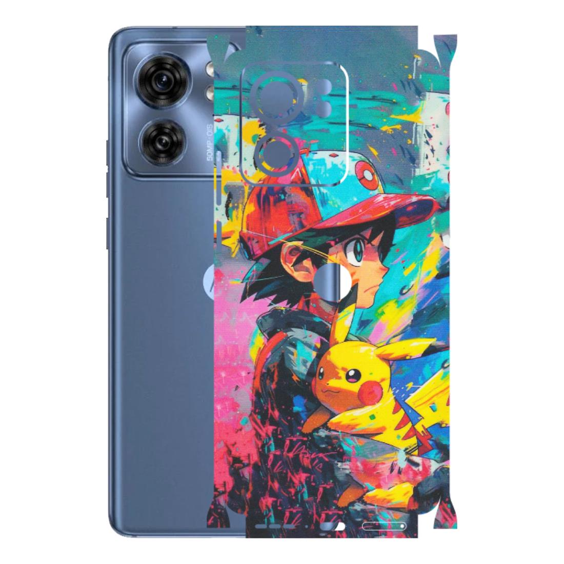 Motorola Phone Skins (All Models) - Ash & Pikachu - Matte Finish (M-26) Moto Edge 40 (5G)