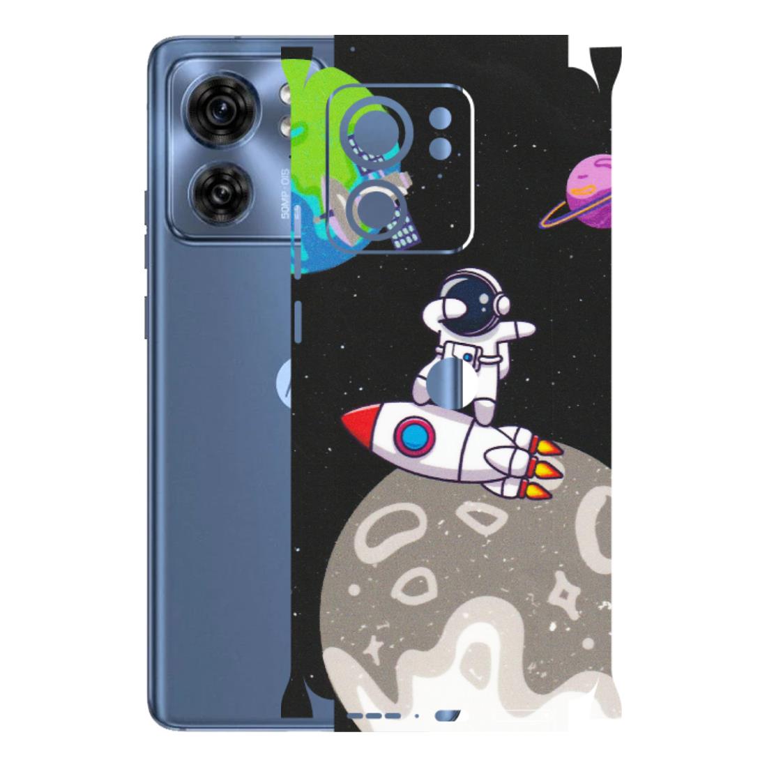 Motorola Phone Skins (All Models) - Astronaut Vibing Toon Running - Matte Finish (M-39) Moto Edge 40 (5G)