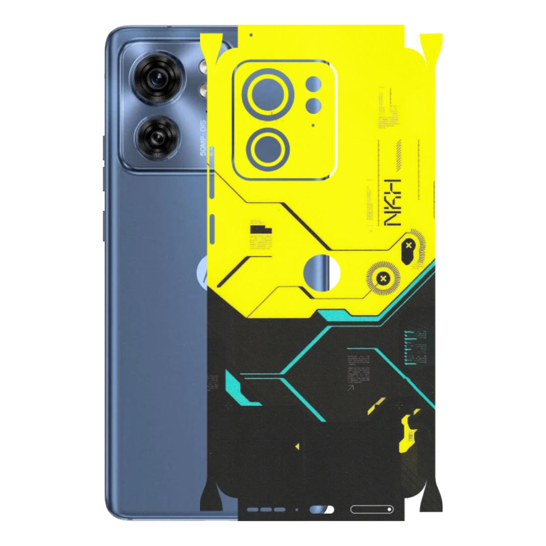 Motorola Phone Skins (All Models) - Black Yellow Technica - Matte Finish (M-53) Moto Edge 40 (5G)