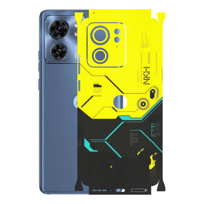 Motorola Phone Skins (All Models) - Black Yellow Technica - Matte Finish (M-53) Moto Edge 40 (5G)