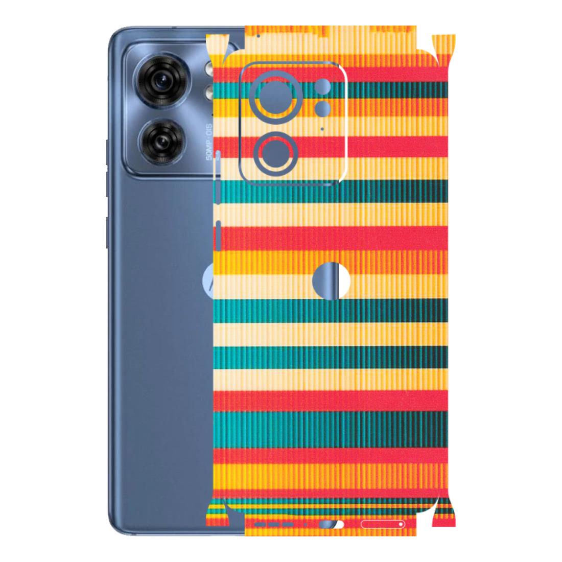Motorola Phone Skins (All Models) - Colourful Stripes Soothing Effect - Matte Finish (M-86) Moto Edge 40 (5G)
