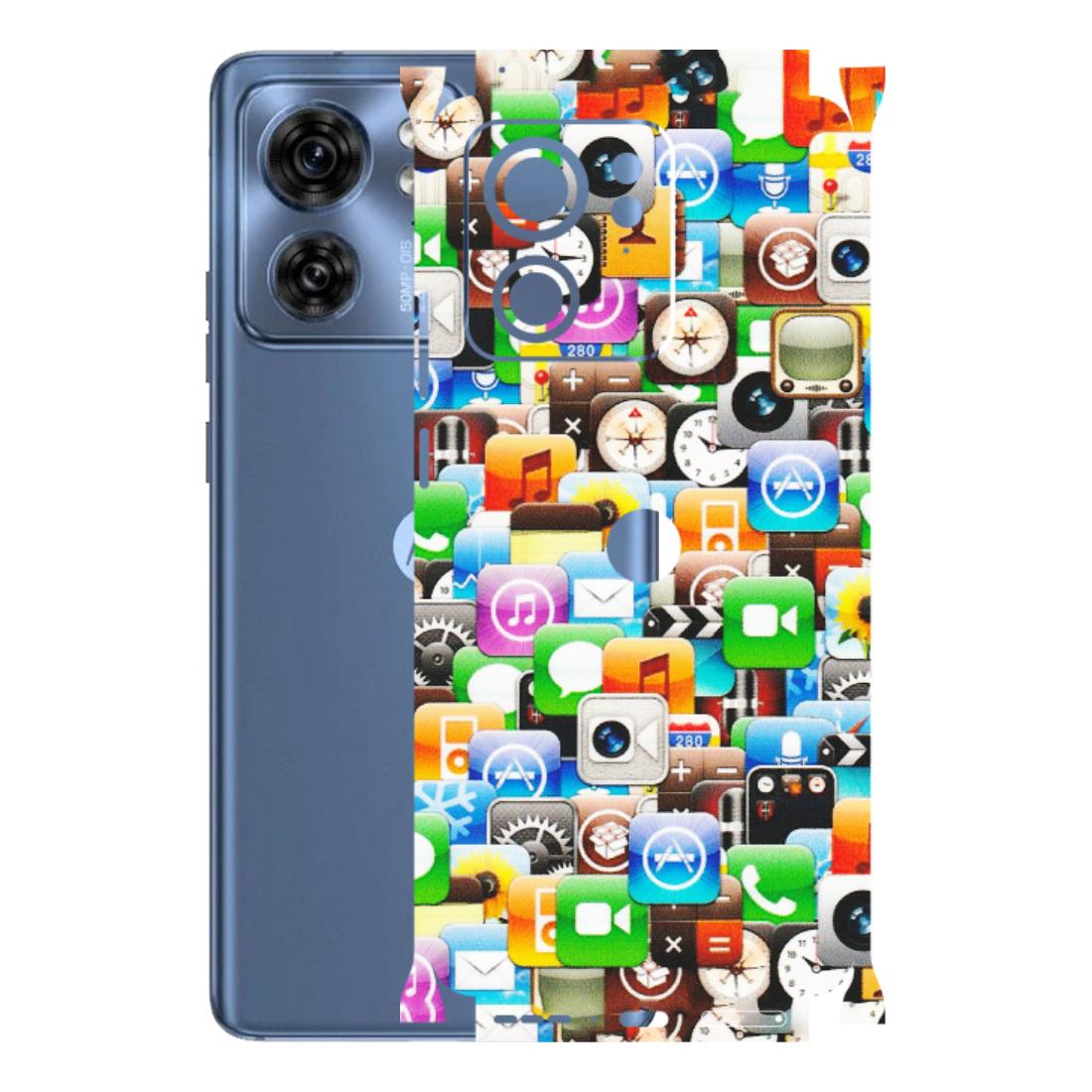 Motorola Phone Skins (All Models) - All Apple Icons - Matte Finish (M-93) Moto Edge 40 (5G)